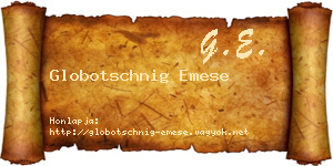 Globotschnig Emese névjegykártya